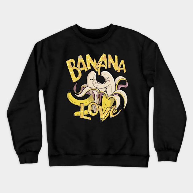 Banana Love Crewneck Sweatshirt by Florian Sallo